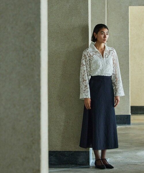 TOMORROWLAND / トゥモローランド シャツ・ブラウス | フラワーコードレース スキッパーブラウス | 詳細10