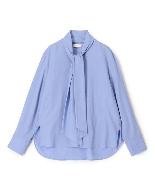 TOMORROWLAND / トゥモローランド シャツ・ブラウス | 【WEB先行予約】ジュエルコットン ワイドボウタイブラウス（63 ライトブルー）