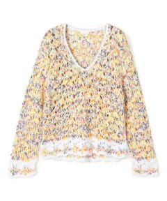 TOMORROWLAND / トゥモローランド ニット・セーター | マテリアルカラーミックス Vネックプルオーバー