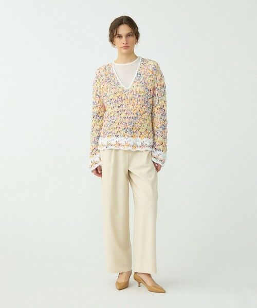 TOMORROWLAND / トゥモローランド ニット・セーター | マテリアルカラーミックス Vネックプルオーバー | 詳細1