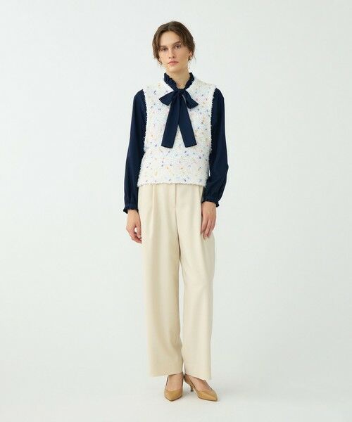 TOMORROWLAND / トゥモローランド ニット・セーター | マテリアルカラーミックス クルーネックベスト | 詳細1