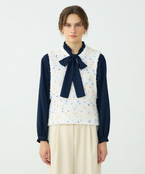 TOMORROWLAND / トゥモローランド ニット・セーター | マテリアルカラーミックス クルーネックベスト | 詳細2