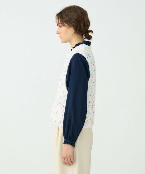 TOMORROWLAND / トゥモローランド ニット・セーター | マテリアルカラーミックス クルーネックベスト | 詳細3