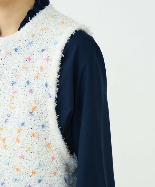 TOMORROWLAND / トゥモローランド ニット・セーター | マテリアルカラーミックス クルーネックベスト | 詳細6