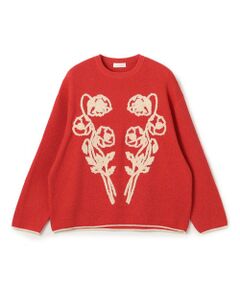 TOMORROWLAND / トゥモローランド ニット・セーター | ポピーエンブロイダリー クルーネックプルオーバー