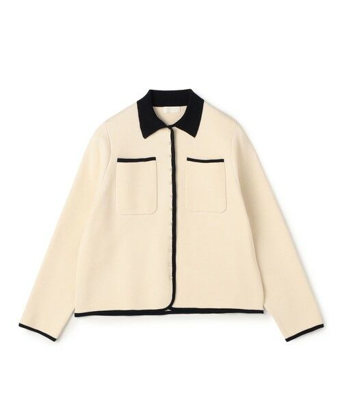 TOMORROWLAND / トゥモローランド ニット・セーター | 【WEB先行予約】パールコンビ シャツカーディガン（11 ホワイト）