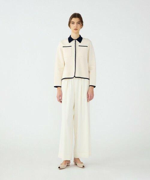 TOMORROWLAND / トゥモローランド ニット・セーター | 【WEB先行予約】パールコンビ シャツカーディガン | 詳細1