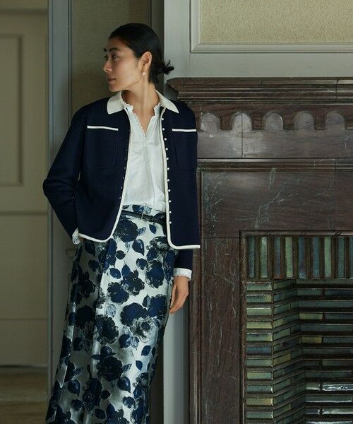 TOMORROWLAND / トゥモローランド ニット・セーター | 【WEB先行予約】パールコンビ シャツカーディガン | 詳細13