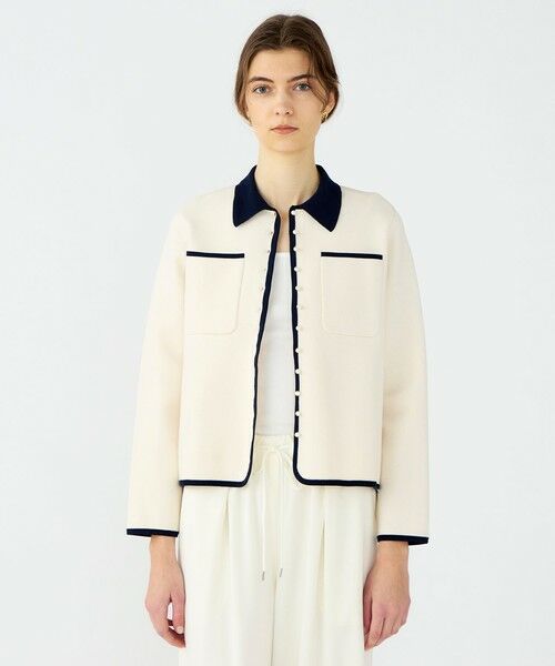 TOMORROWLAND / トゥモローランド ニット・セーター | 【WEB先行予約】パールコンビ シャツカーディガン | 詳細2