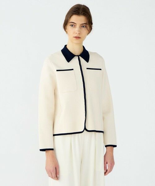 TOMORROWLAND / トゥモローランド ニット・セーター | 【WEB先行予約】パールコンビ シャツカーディガン | 詳細3