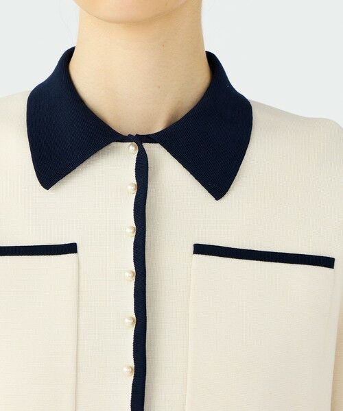 TOMORROWLAND / トゥモローランド ニット・セーター | 【WEB先行予約】パールコンビ シャツカーディガン | 詳細6
