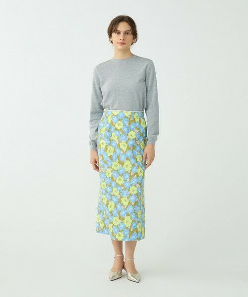TOMORROWLAND / トゥモローランド ロング・マキシ丈スカート | ポピープリントジャカード ペンシルタイトスカート | 詳細1