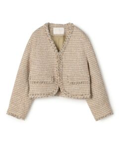 TOMORROWLAND / トゥモローランド ノーカラージャケット | 【WEB先行予約】ペペローニツイード ショートジャケット