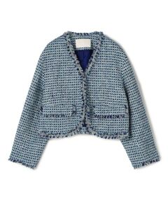 TOMORROWLAND / トゥモローランド ノーカラージャケット | 【WEB先行予約】ペペローニツイード ショートジャケット