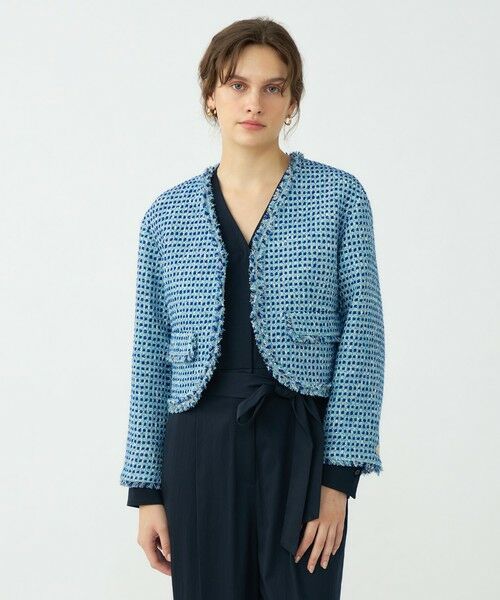 TOMORROWLAND / トゥモローランド ノーカラージャケット | 【WEB先行予約】ペペローニツイード ショートジャケット | 詳細2