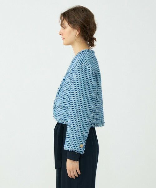 TOMORROWLAND / トゥモローランド ノーカラージャケット | 【WEB先行予約】ペペローニツイード ショートジャケット | 詳細3