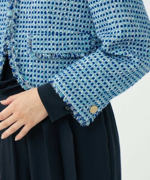 TOMORROWLAND / トゥモローランド ノーカラージャケット | 【WEB先行予約】ペペローニツイード ショートジャケット | 詳細7