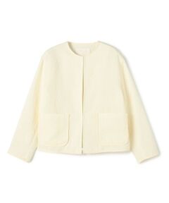 TOMORROWLAND / トゥモローランド ノーカラージャケット | 【WEB先行予約】アラベスクジャカード クルーネックジャケット