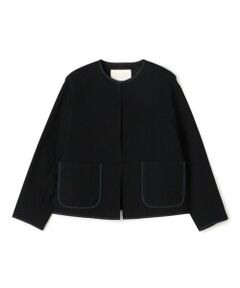 TOMORROWLAND / トゥモローランド ノーカラージャケット | 【WEB先行予約】アラベスクジャカード クルーネックジャケット