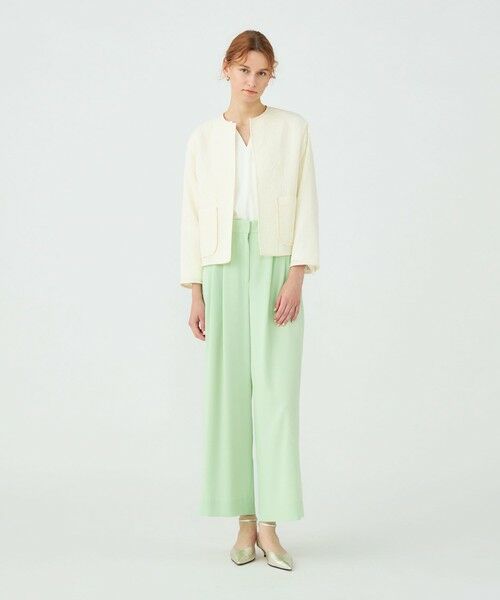 TOMORROWLAND / トゥモローランド ノーカラージャケット | 【WEB先行予約】アラベスクジャカード クルーネックジャケット | 詳細1