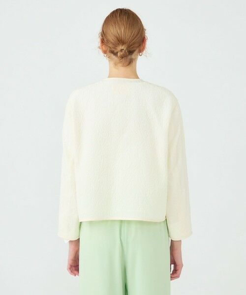 TOMORROWLAND / トゥモローランド ノーカラージャケット | 【WEB先行予約】アラベスクジャカード クルーネックジャケット | 詳細4