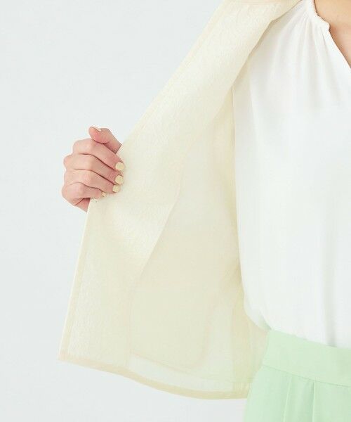 TOMORROWLAND / トゥモローランド ノーカラージャケット | 【WEB先行予約】アラベスクジャカード クルーネックジャケット | 詳細5