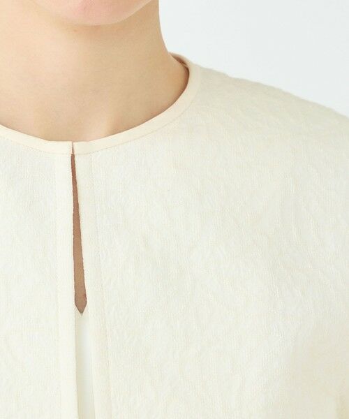 TOMORROWLAND / トゥモローランド ノーカラージャケット | 【WEB先行予約】アラベスクジャカード クルーネックジャケット | 詳細6