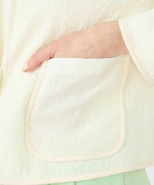 TOMORROWLAND / トゥモローランド ノーカラージャケット | 【WEB先行予約】アラベスクジャカード クルーネックジャケット | 詳細8