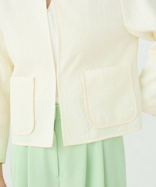 TOMORROWLAND / トゥモローランド ノーカラージャケット | 【WEB先行予約】アラベスクジャカード クルーネックジャケット | 詳細9