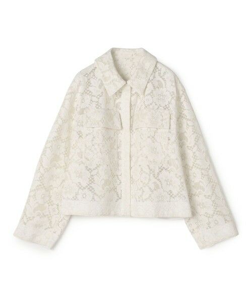 TOMORROWLAND / トゥモローランド ブルゾン | 【WEB先行予約】フラワーコードレース ステンカラーブルゾン(11 ホワイト)