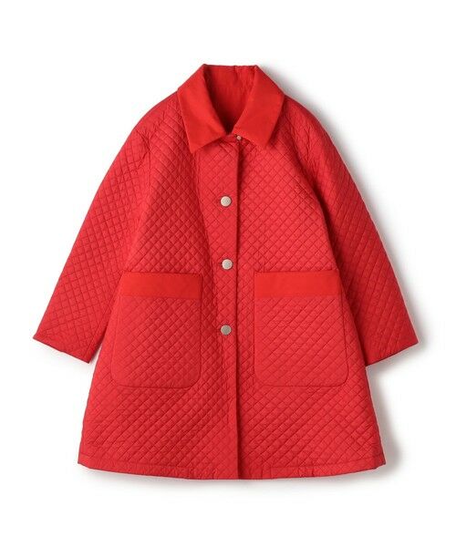 TOMORROWLAND / トゥモローランド ステンカラーコート | パデットリバーキルティング リバーシブルハーフコート（35 レッド）