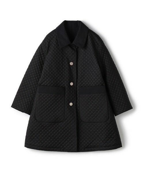 TOMORROWLAND / トゥモローランド ステンカラーコート | パデットリバーキルティング リバーシブルハーフコート（69 ネイビー）