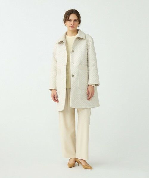 TOMORROWLAND / トゥモローランド ステンカラーコート | パデットリバーキルティング リバーシブルハーフコート | 詳細1