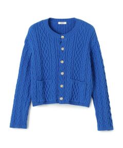 TOMORROWLAND / トゥモローランド カーディガン・ボレロ | ハイブリットコットンケーブル クルーネックカーディガン