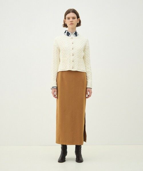 TOMORROWLAND / トゥモローランド カーディガン・ボレロ | ハイブリットコットンケーブル クルーネックカーディガン | 詳細1