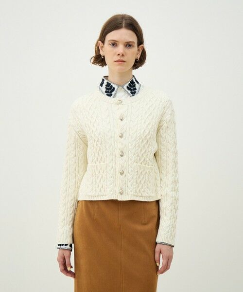 TOMORROWLAND / トゥモローランド カーディガン・ボレロ | ハイブリットコットンケーブル クルーネックカーディガン | 詳細2
