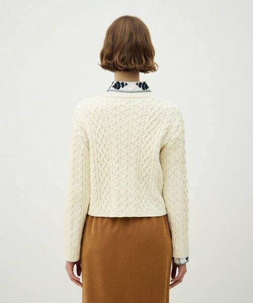 TOMORROWLAND / トゥモローランド カーディガン・ボレロ | ハイブリットコットンケーブル クルーネックカーディガン | 詳細4