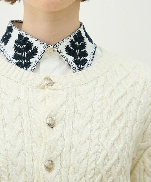 TOMORROWLAND / トゥモローランド カーディガン・ボレロ | ハイブリットコットンケーブル クルーネックカーディガン | 詳細5