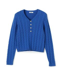 TOMORROWLAND / トゥモローランド ニット・セーター | ハイブリットコットンケーブル Vネックプルオーバー