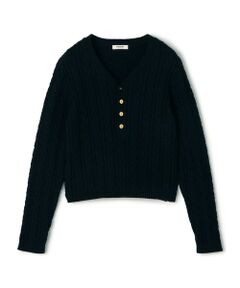 TOMORROWLAND / トゥモローランド ニット・セーター | ハイブリットコットンケーブル Vネックプルオーバー