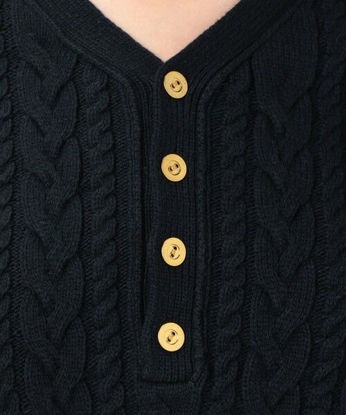 TOMORROWLAND / トゥモローランド ニット・セーター | ハイブリットコットンケーブル Vネックプルオーバー | 詳細11