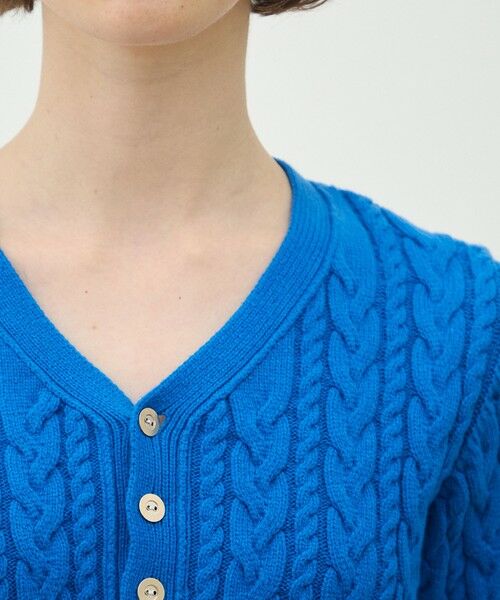 TOMORROWLAND / トゥモローランド ニット・セーター | ハイブリットコットンケーブル Vネックプルオーバー | 詳細5