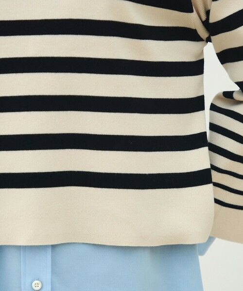 TOMORROWLAND / トゥモローランド ニット・セーター | パネルボーダー ボートネックプルオーバー | 詳細8