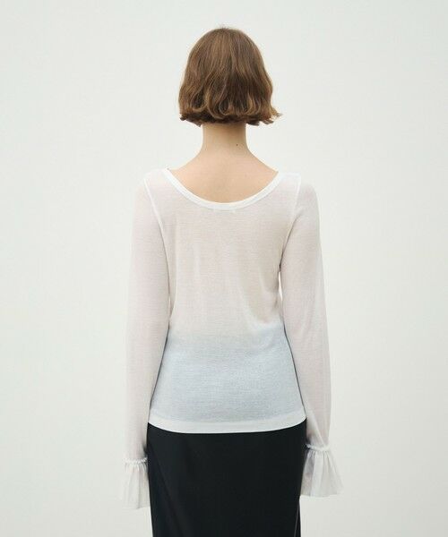 TOMORROWLAND / トゥモローランド カットソー | シアージャージーコンビ ラウンドネックプルオーバー | 詳細4