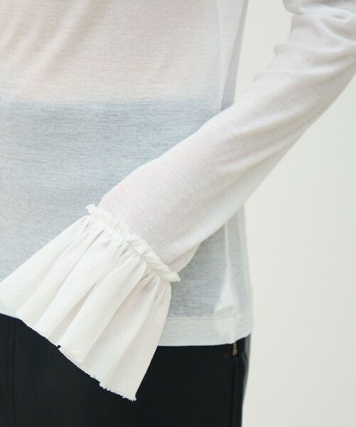 TOMORROWLAND / トゥモローランド カットソー | シアージャージーコンビ ラウンドネックプルオーバー | 詳細6