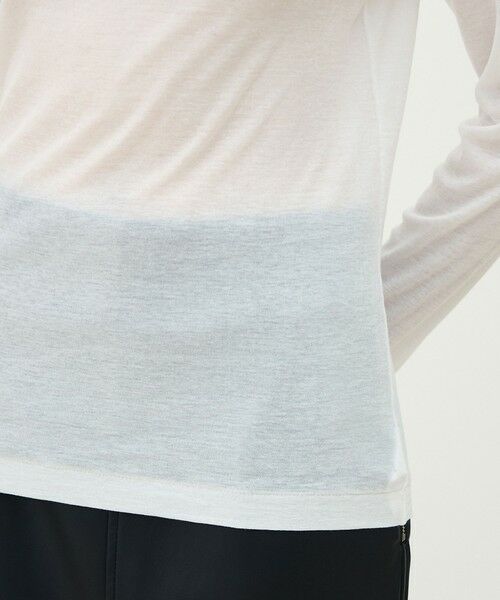 TOMORROWLAND / トゥモローランド カットソー | シアージャージーコンビ ラウンドネックプルオーバー | 詳細7