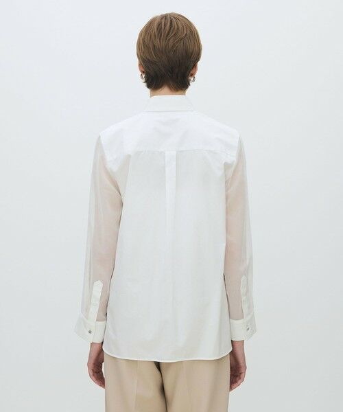 TOMORROWLAND / トゥモローランド シャツ・ブラウス | オーガンジーコンビ ビジューカラーシャツ | 詳細4