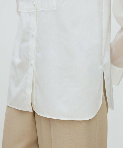 TOMORROWLAND / トゥモローランド シャツ・ブラウス | オーガンジーコンビ ビジューカラーシャツ | 詳細7