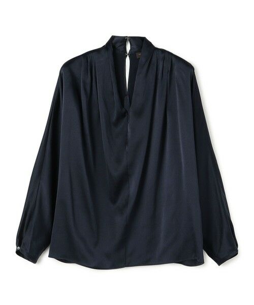 TOMORROWLAND / トゥモローランド シャツ・ブラウス | ウォッシャブルサテン ドレープブラウス(69 ネイビー)