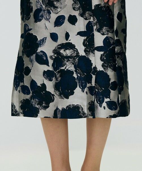 TOMORROWLAND / トゥモローランド ミニ・ひざ丈スカート | 【WEB先行予約】フラワージャカード サイドベントIラインスカート | 詳細8